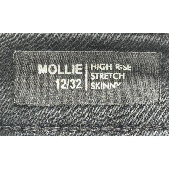 Buffalo David Bitton Jeans Womens 12 Mollie High Rise Skinny Black Measure 33x27 - Picture 4 of 10